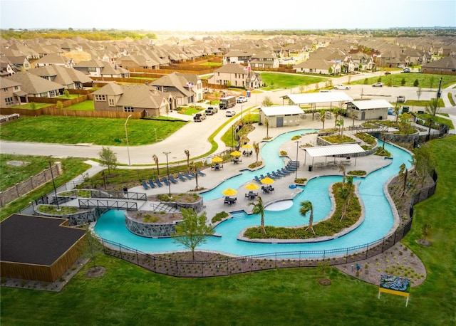 1233 Western Yarrow Ave, Justin, TX 76247 - aerial view of residential area with a pool area