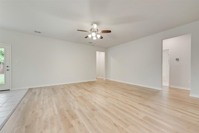 4003 Bendale Rd, Benbrook, TX 76116 - unfurnished room featuring a ceiling fan and light wood finished floors