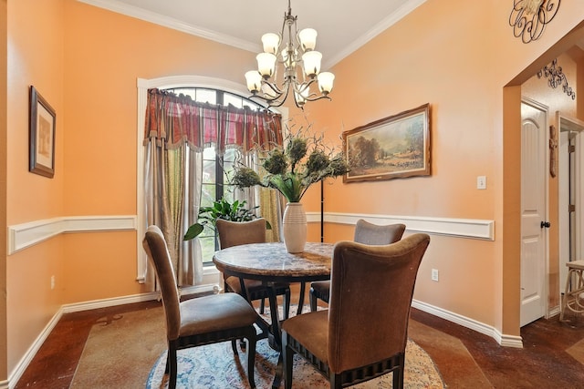 2157 Republic Ave, Abilene, TX 79601 - dining room featuring a chandelier and ornamental molding