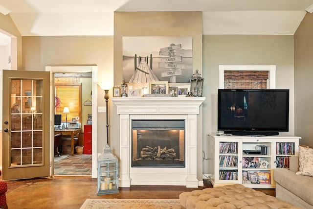 2157 Republic Ave, Abilene, TX 79601 - living area with a glass covered fireplace