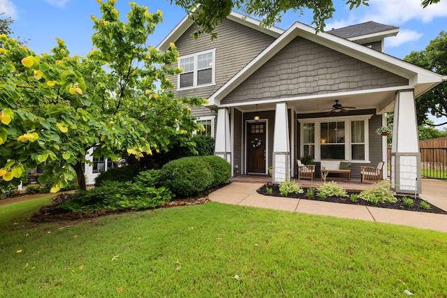 412 S Benge St, Mckinney, TX 75069 - view of front of home featuring covered porch and a ceiling fan