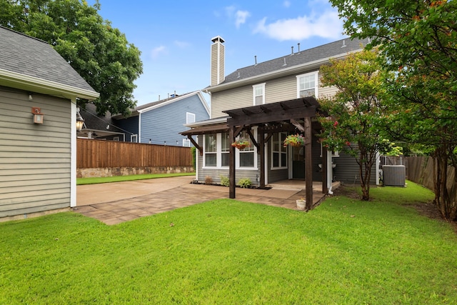 412 S Benge St, Mckinney, TX 75069 - rear view of house featuring a pergola, a patio, and a fenced backyard