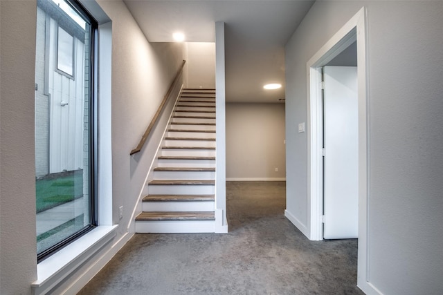 2238 Rook Dr, Dallas, TX 75211 - staircase with carpet flooring and healthy amount of natural light