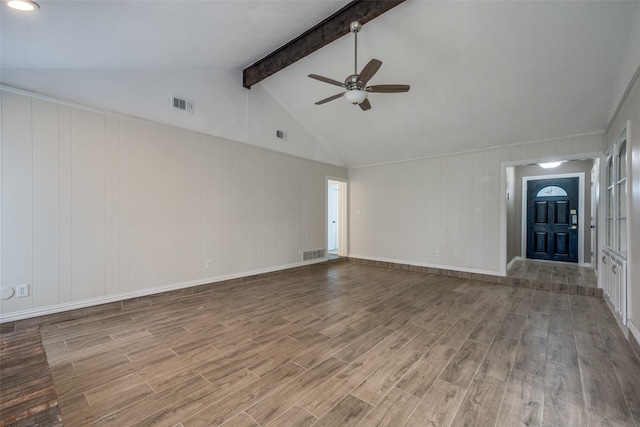 5125 Yucca Ct, Arlington, TX 76017 - unfurnished living room with a ceiling fan and light wood-style flooring
