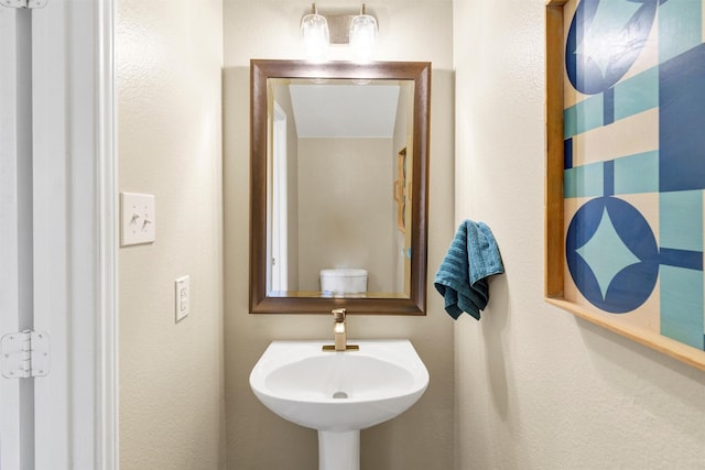1837 Trego Dr, Fort Worth, TX 76247 - half bathroom featuring a sink