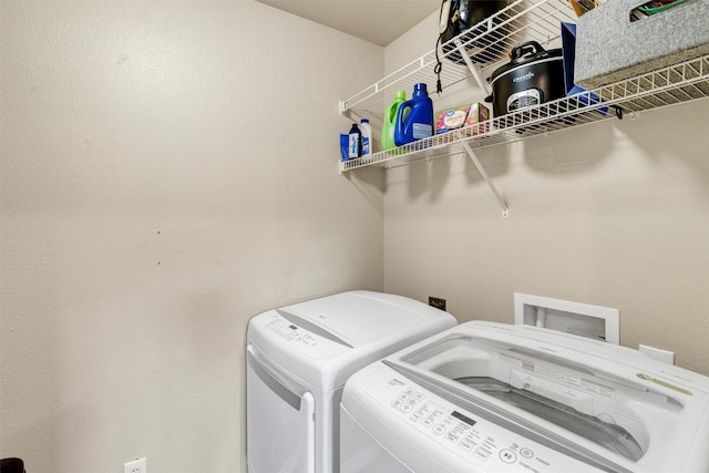 1837 Trego Dr, Fort Worth, TX 76247 - laundry room featuring separate washer and dryer