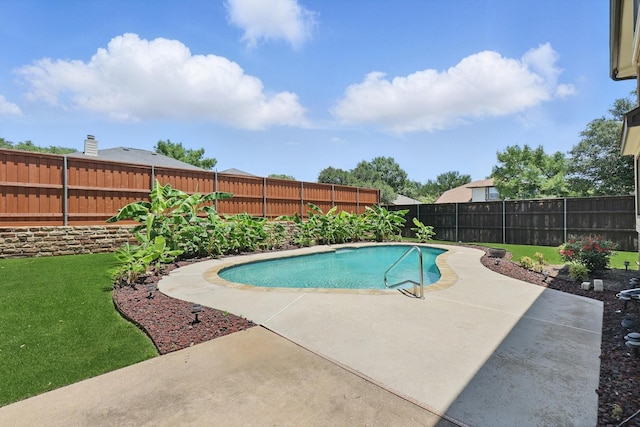 1800 Chatham Dr, Flower Mound, TX 75028 - view of swimming pool with a patio area and a fenced backyard