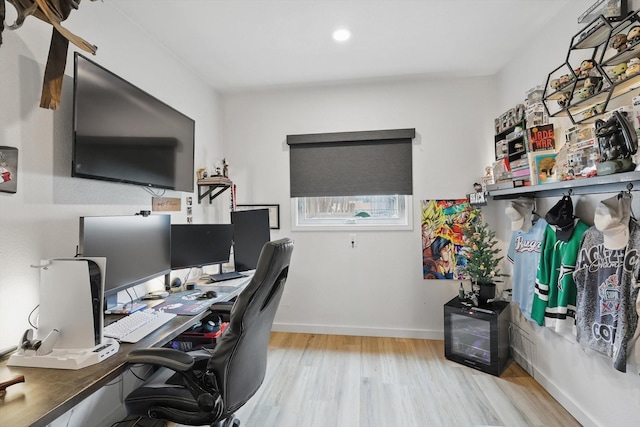600 Reese Ln, Azle, TX 76020 - office with wood finished floors and recessed lighting