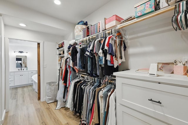 600 Reese Ln, Azle, TX 76020 - walk in closet with light wood-style floors
