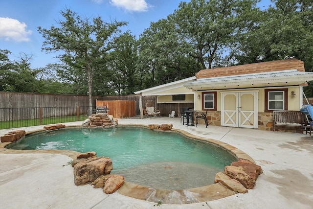 600 Reese Ln, Azle, TX 76020 - view of pool featuring a patio and a fenced backyard
