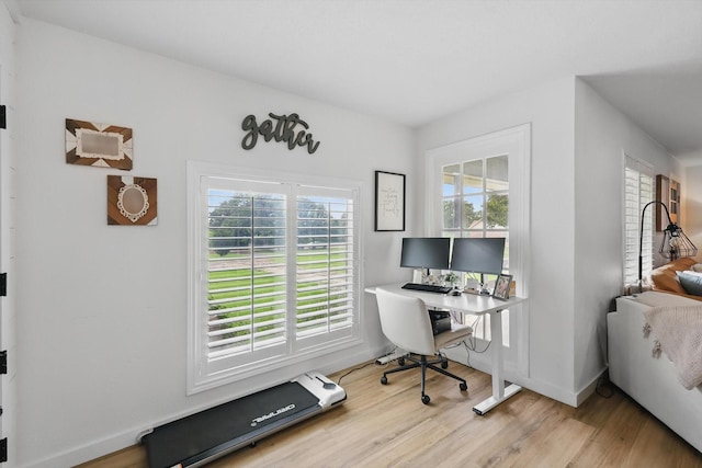 600 Reese Ln, Azle, TX 76020 - home office featuring healthy amount of natural light and wood finished floors