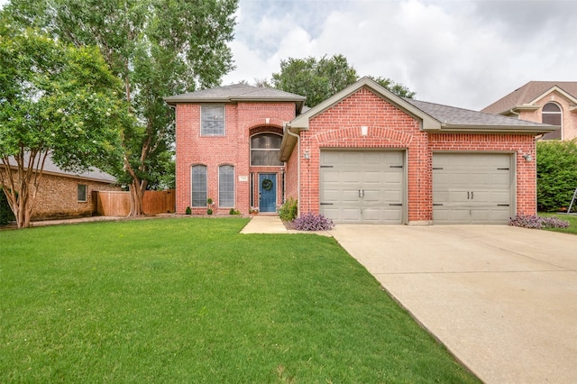 3209 Windridge Ln, Corinth, TX 76208 - traditional-style house with an attached garage, concrete driveway, and brick siding