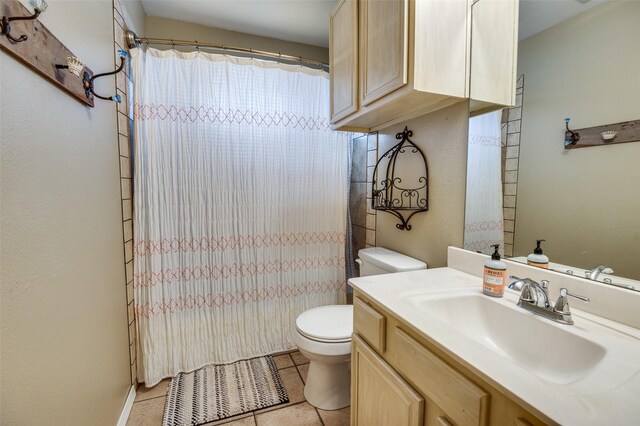 3209 Windridge Ln, Corinth, TX 76208 - full bath with vanity, tile patterned flooring, and a shower with curtain