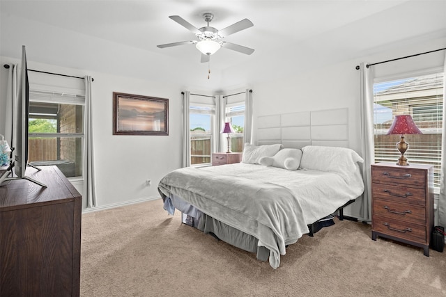 9200 S Field Ln, Arlington, TX 76002 - bedroom with light colored carpet and a ceiling fan