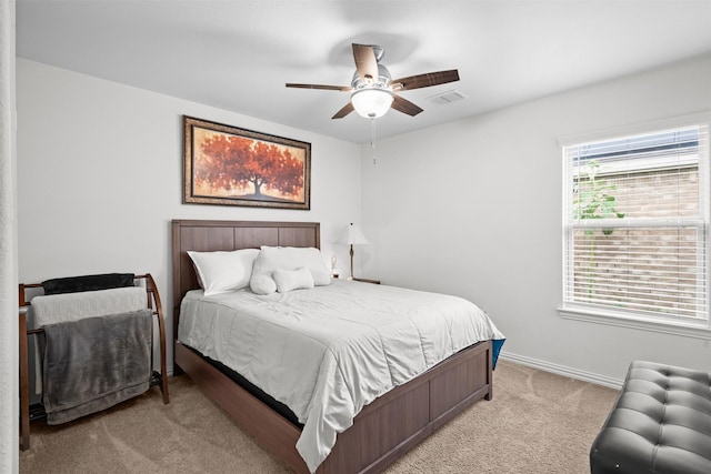 9200 S Field Ln, Arlington, TX 76002 - bedroom featuring light carpet and ceiling fan