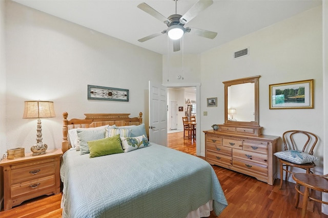 2116 Darby Dan Ct, Granbury, TX 76049 - bedroom with wood finished floors and ceiling fan