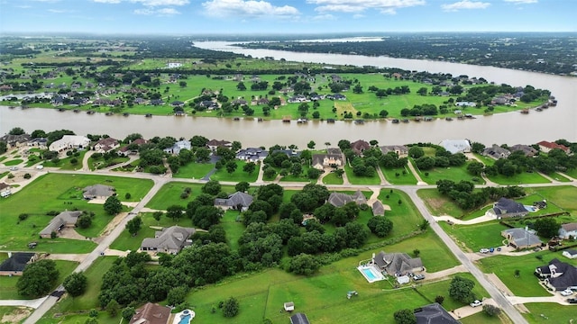2116 Darby Dan Ct, Granbury, TX 76049 - aerial view of residential area with a large body of water