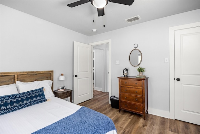 5986 Field Ct, Granbury, TX 76048 - bedroom with wood finished floors and ceiling fan