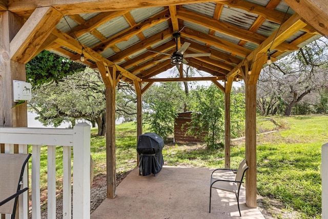 5986 Field Ct, Granbury, TX 76048 - view of patio with grilling area and a gazebo