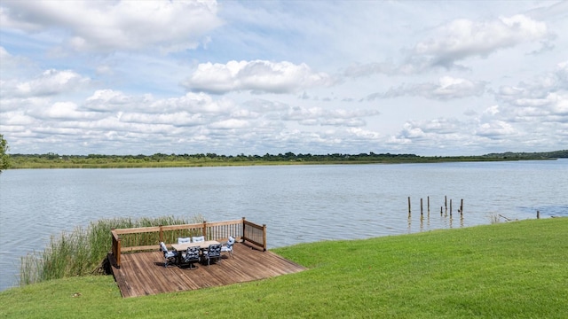 5986 Field Ct, Granbury, TX 76048 - dock area with a yard and a deck with water view