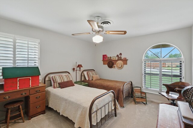 1615 Lopo Rd, Flower Mound, TX 75028 - bedroom featuring carpet flooring and a ceiling fan