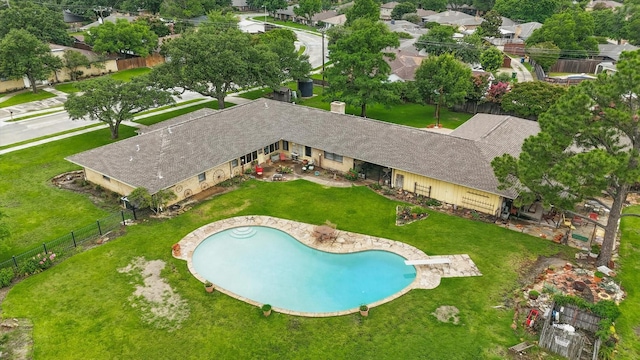 1615 Lopo Rd, Flower Mound, TX 75028 - aerial overview of property's location with a pool