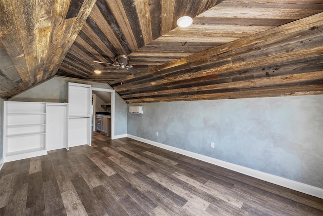8029 N River Xing, China Spring, TX 76633 - bonus room with dark wood-style floors, a ceiling fan, and vaulted ceiling