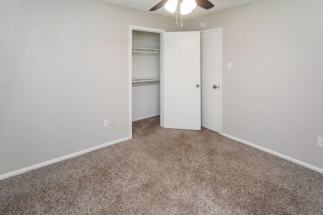 6908 Briardale Dr, North Richland Hills, TX 76182 - unfurnished bedroom with carpet, a closet, and a ceiling fan