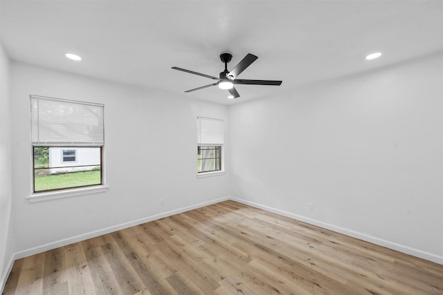1813 Madera Dr, Waco, TX 76705 - empty room featuring wood finished floors, recessed lighting, and a ceiling fan