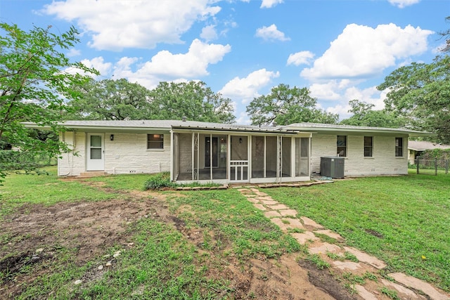1813 Madera Dr, Waco, TX 76705 - rear view of property featuring a sunroom and entry steps