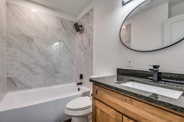 2775 E Overton Rd, Dallas, TX 75216 - full bath featuring vanity, bathing tub / shower combination, and a textured wall