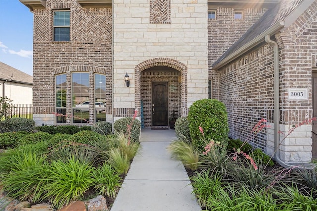 3005 Landmark Pl, Heath, TX 75126 - doorway to property with brick siding and stone siding