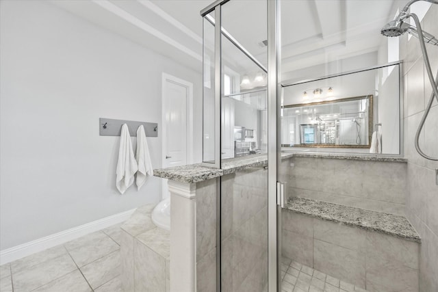 3005 Landmark Pl, Heath, TX 75126 - full bath with a shower stall and tile patterned floors