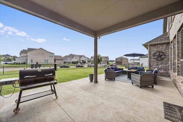 3005 Landmark Pl, Heath, TX 75126 - view of patio with outdoor lounge area and a residential view