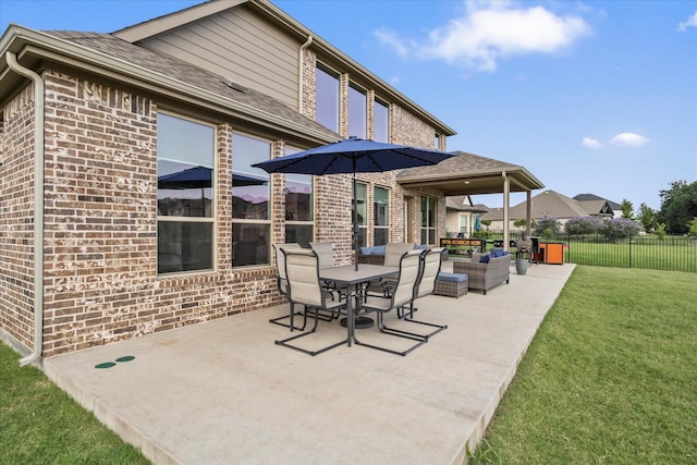 3005 Landmark Pl, Heath, TX 75126 - view of patio with an outdoor living space