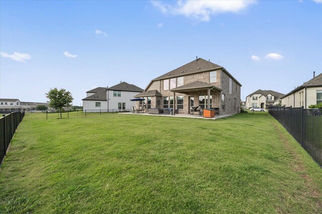 3005 Landmark Pl, Heath, TX 75126 - back of property featuring a patio area, a fenced backyard, and brick siding