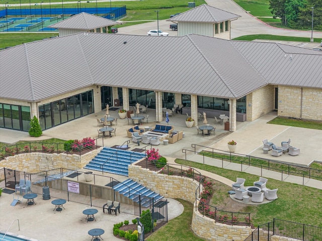 3005 Landmark Pl, Heath, TX 75126 - surrounding community featuring a fire pit and a patio area