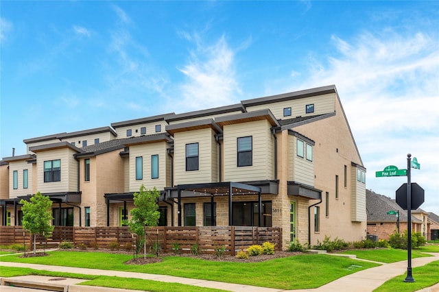 3811 Pine Leaf Ln, Prosper, TX 75078 - townhome / multi-family property with a pergola and stone siding
