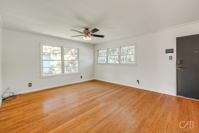 733 N Willis St, Abilene, TX 79603 - empty room with a ceiling fan and light wood-style flooring