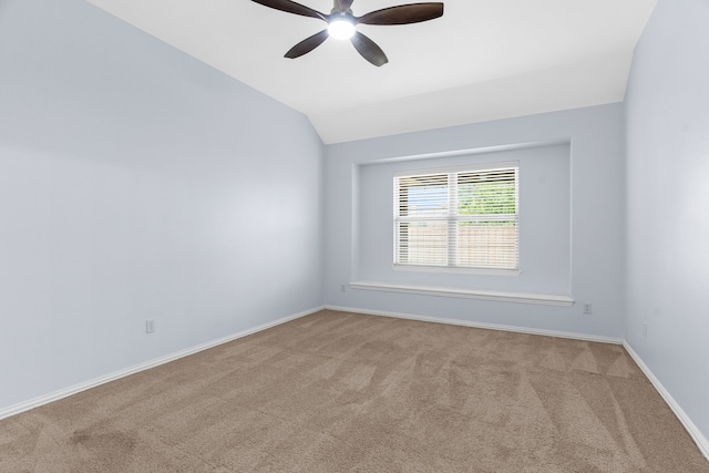 10305 Matador Dr, Mckinney, TX 75072 - unfurnished room featuring light carpet, a ceiling fan, and lofted ceiling