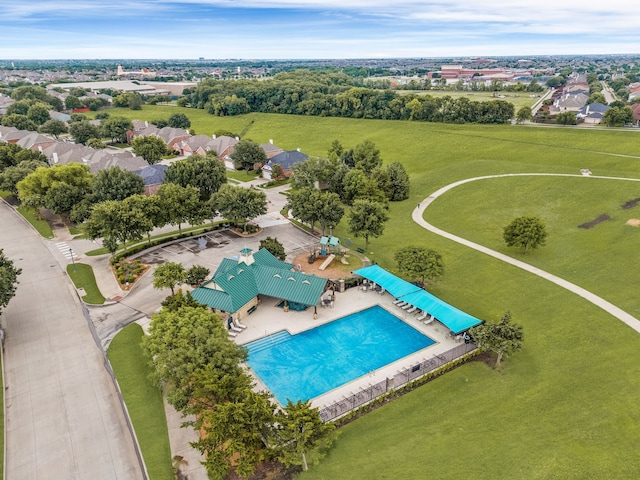 10305 Matador Dr, Mckinney, TX 75072 - bird's eye view of a pool area