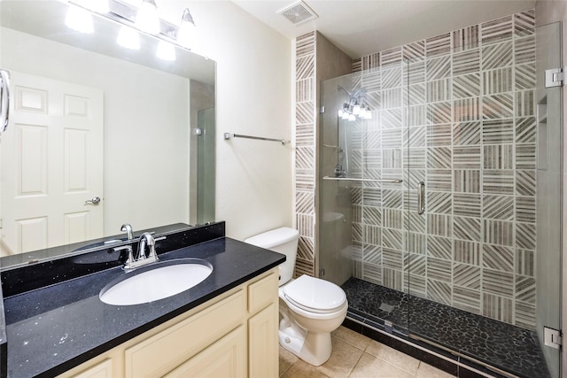 220 Justin Rd, Murphy, TX 75094 - bathroom with a stall shower, vanity, and tile patterned floors