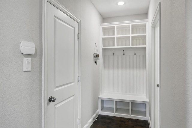 1617 Commons Way, Prosper, TX 75078 - mudroom featuring dark wood-type flooring