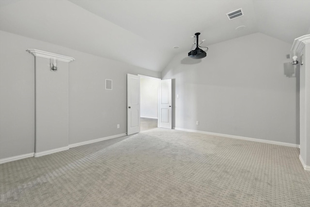 1617 Commons Way, Prosper, TX 75078 - unfurnished room with lofted ceiling and light colored carpet