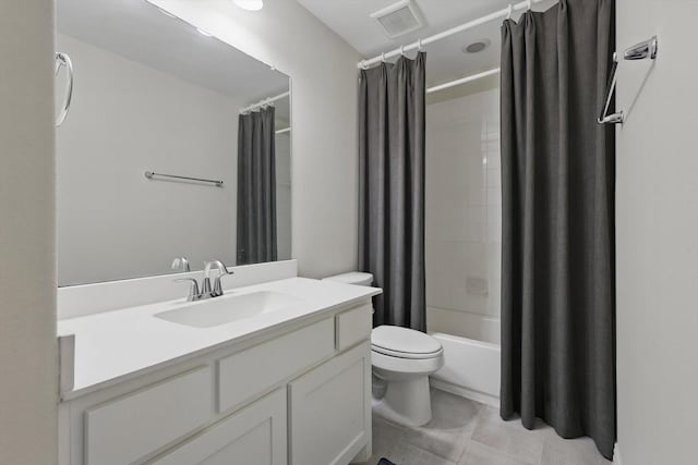 1617 Commons Way, Prosper, TX 75078 - bathroom with vanity, tile patterned flooring, and shower / bath combo with shower curtain