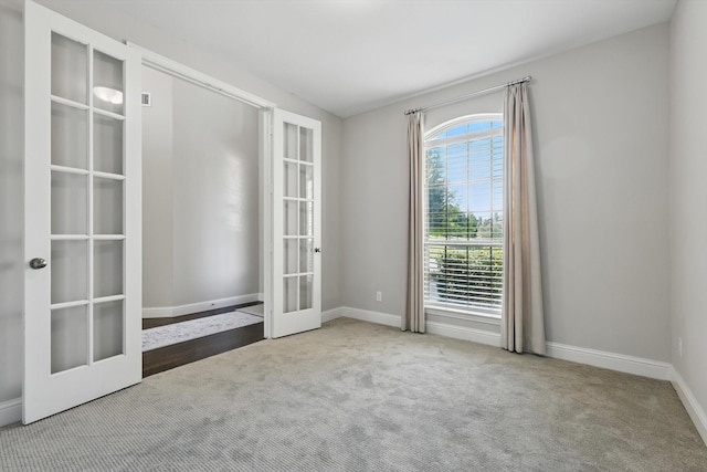1617 Commons Way, Prosper, TX 75078 - carpeted spare room with french doors and baseboards