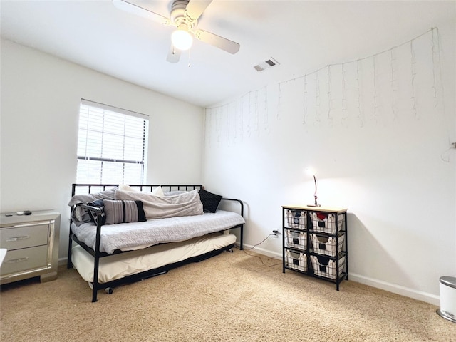 6828 Younger Dr, The Colony, TX 75056 - carpeted bedroom with ceiling fan and baseboards