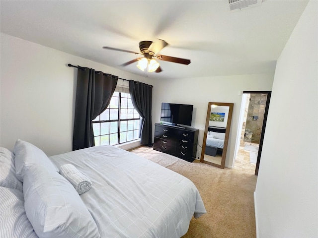 6828 Younger Dr, The Colony, TX 75056 - bedroom featuring light carpet and a ceiling fan