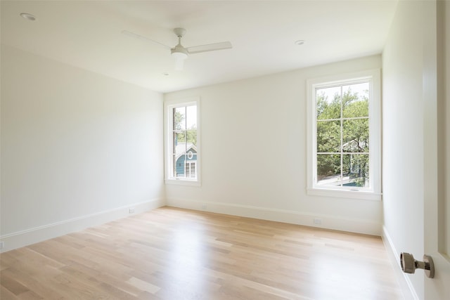 3725 Stratford Ave, Highland Park, TX 75205 - unfurnished room with light wood-style floors and ceiling fan
