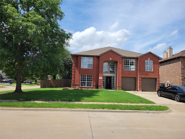 2001 Mark Twain Ln, Denton, TX 76210 - view of front of house featuring concrete driveway, a garage, and brick siding
